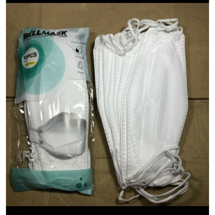 Masker kf94 4ply/masker kf94 4ply hitam/masker kf94 putih/masker kf94 4ply isi 10pcs