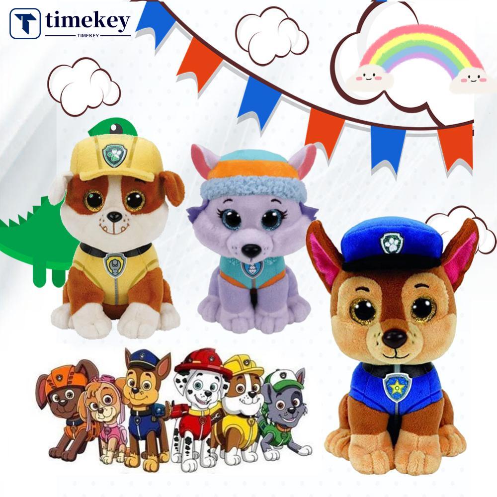 Timekey Mainan Boneka Stuffed Plush Anjing Paw Patrol 15cm Untuk Hadiah Natalulang Tahun Anak C7L8