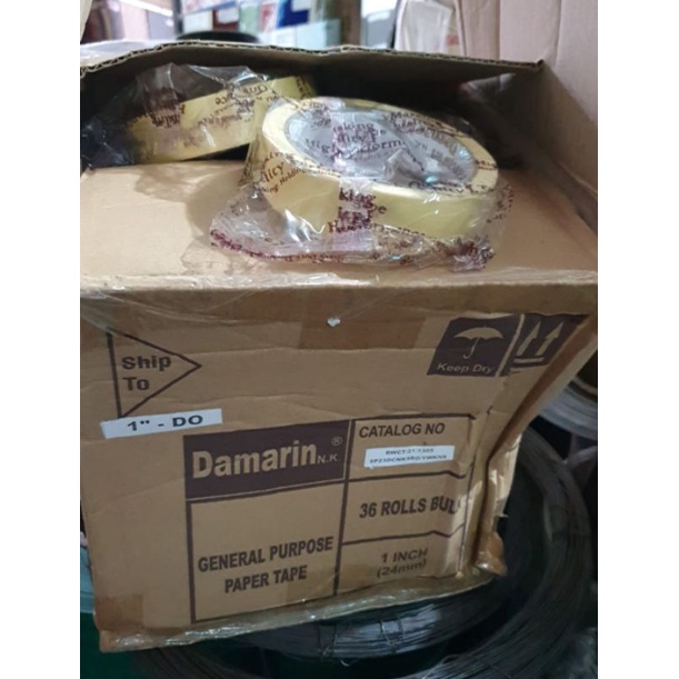 

masking tape lakban isolasi kertas damarin 1inch 24mm
