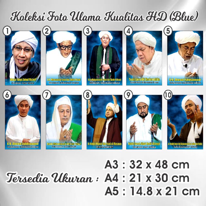 COD/BAYAR DITEMPAT POSTER FOTO ULAMA/HABAIB KUALITAS HD