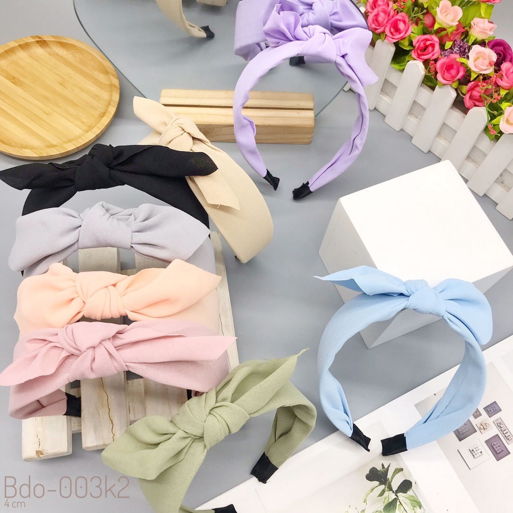 BANDO KOREA SILANG KAIN PITA POLOS WARNA PREMIUM