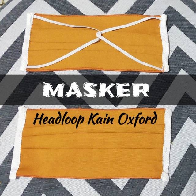 Masker Kain Oxford Headloop Hijab