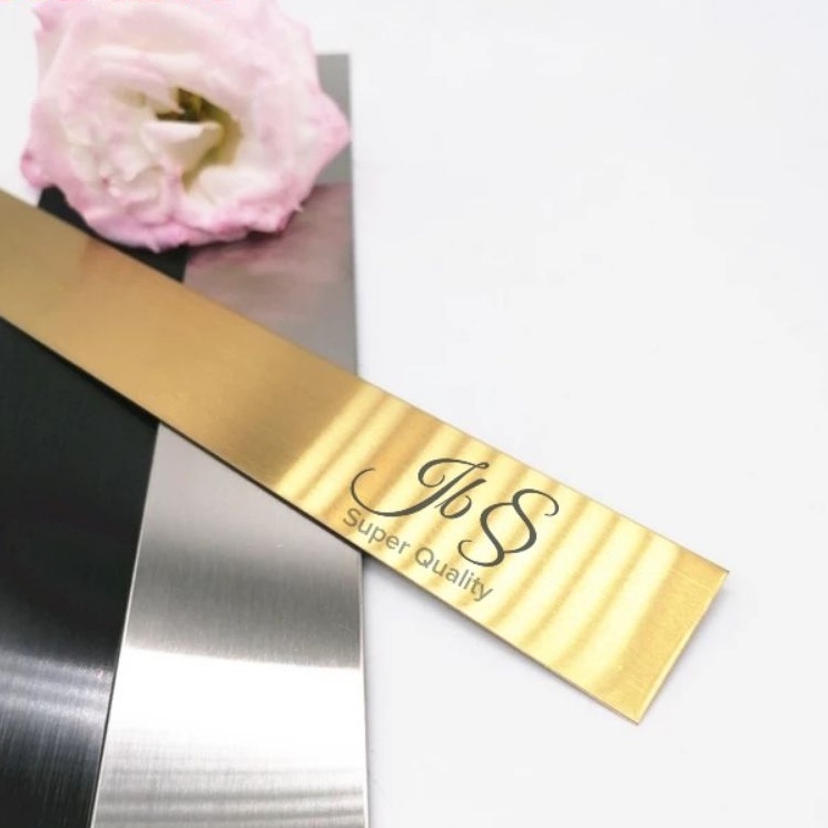 LIST STRIP HAIRLINE GOLD 25MM×305CM×T 0.8MM STAINLESS  SS 201 - LIST INTERIOR/DEKORASI