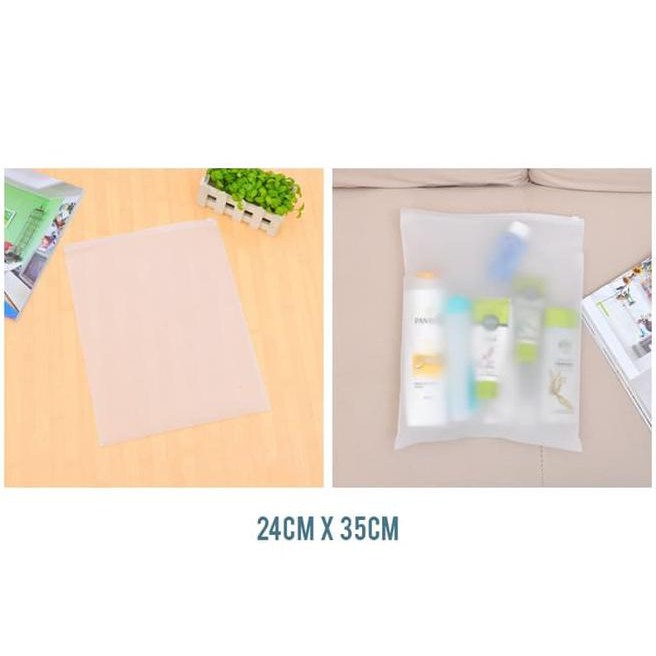 kkax zipper storage bag / plastik pelindung baju xl (40 x 50 cm) d41x