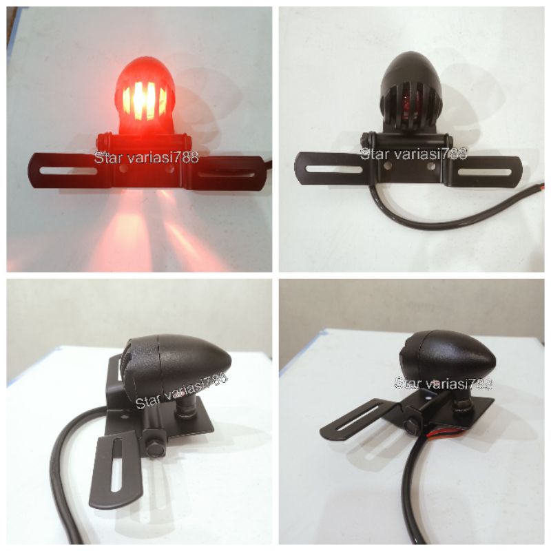 Lampu stop custom japstyle stoplamp grill japstyle ukuran kecil full besi hitam