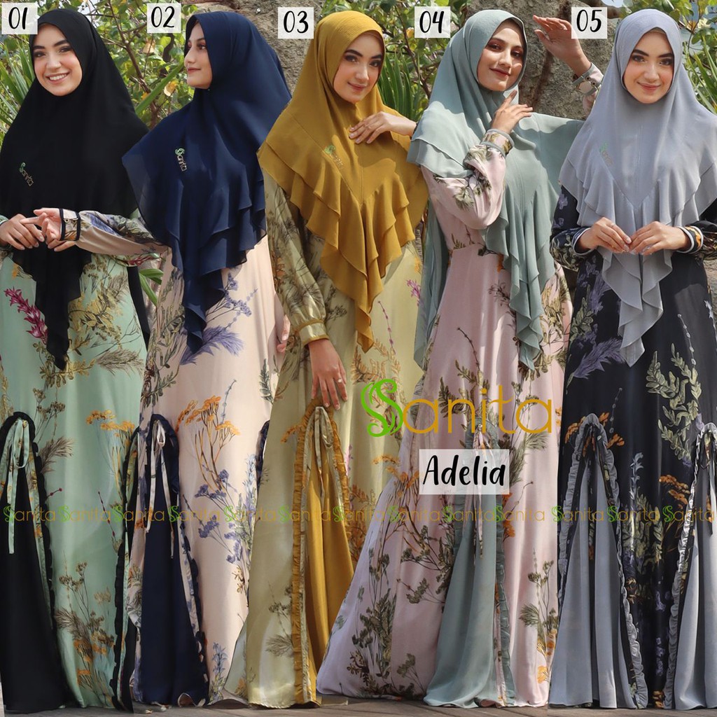GAMIS MOTIF DEWASA / Gamis Armani Silk / Gamis Set Khimar Syari