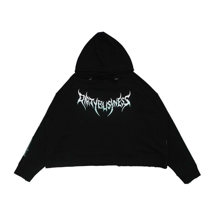 SWEATER JAKET HOODIE CROP DIRTYBUSINESS HITAM 0129 DISASTER BES SELLER