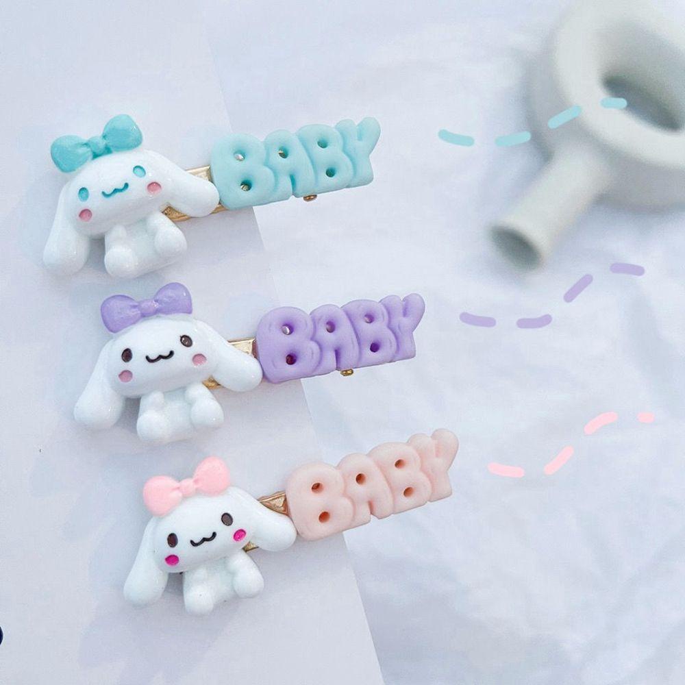 [Elegan] Jepit Rambut Kartun Lucu Manis Kuromi KT Kucing Resin Gadis Perempuan Hairclip