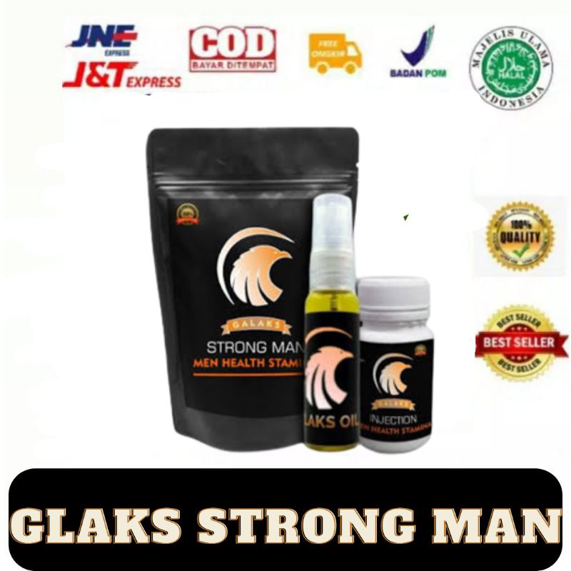 GALAKS STRONG MAN OBAT KUAT HERBAL BPOM & HALAL FREE OLES STAMINA PRIA TAHAN LAMA