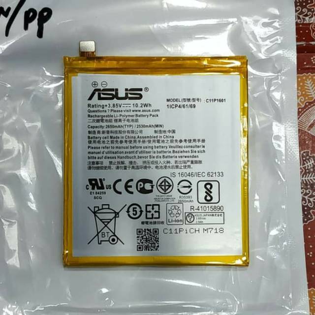 Baterai Asus zenfone 3 5.2in Z017DA C11P1601 ZE520KL ORI OEM battery battle batre batt mantap