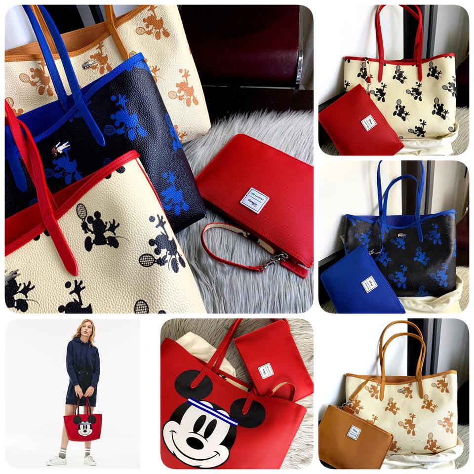 LACOSTE X Mickey Reversible Tote Bag #888
