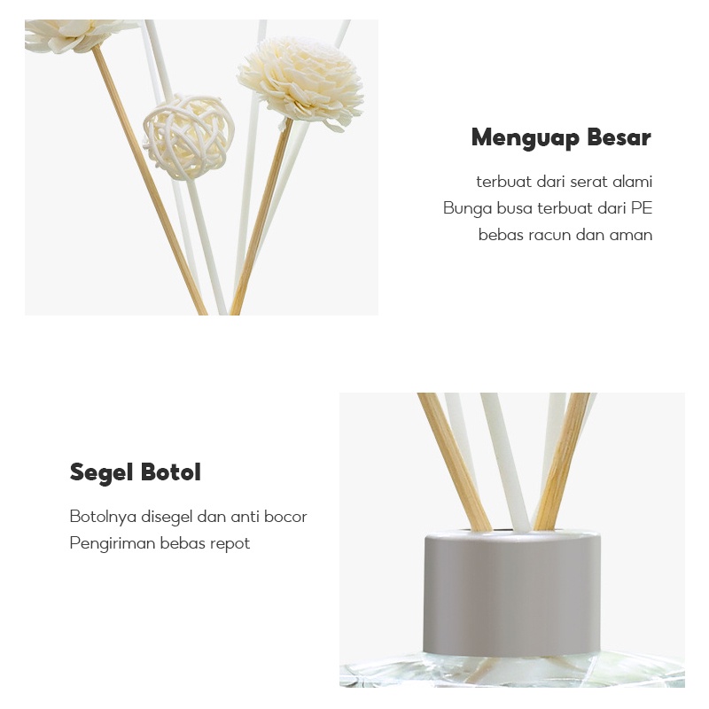 Pengharum Pewangi Ruangan Reed Diffuser Aromaterapi Stick Ruangan Aromaterapi Stik Rattan