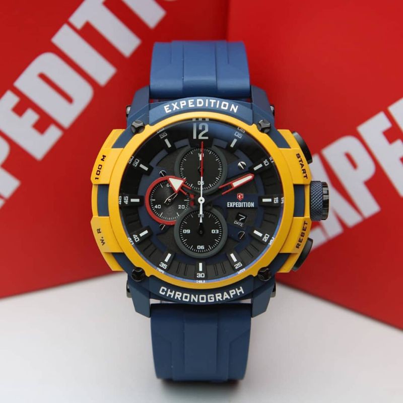 Jam Tangan Expedition E6781M Super Hero Series Yellow / Blue Original