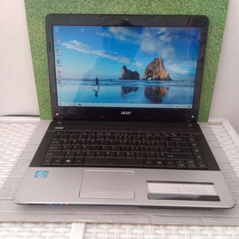 Laptop Acer Aspire E1-471, Intel Core i3-2348M 2.3Ghz Ram 4 HDD 500Gb Intel HD Graphics 3000 Windows 10 Layar 14 inch , Black , Silver