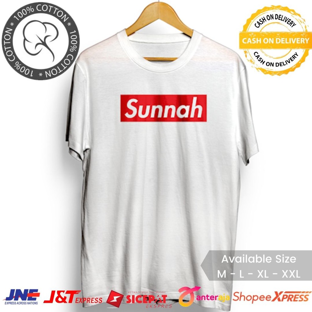Baju Kaos Distro Pria Dewasa Sunnah Baju Kaos Cowok Laki Laki Premium Kekinian Termurah Keren