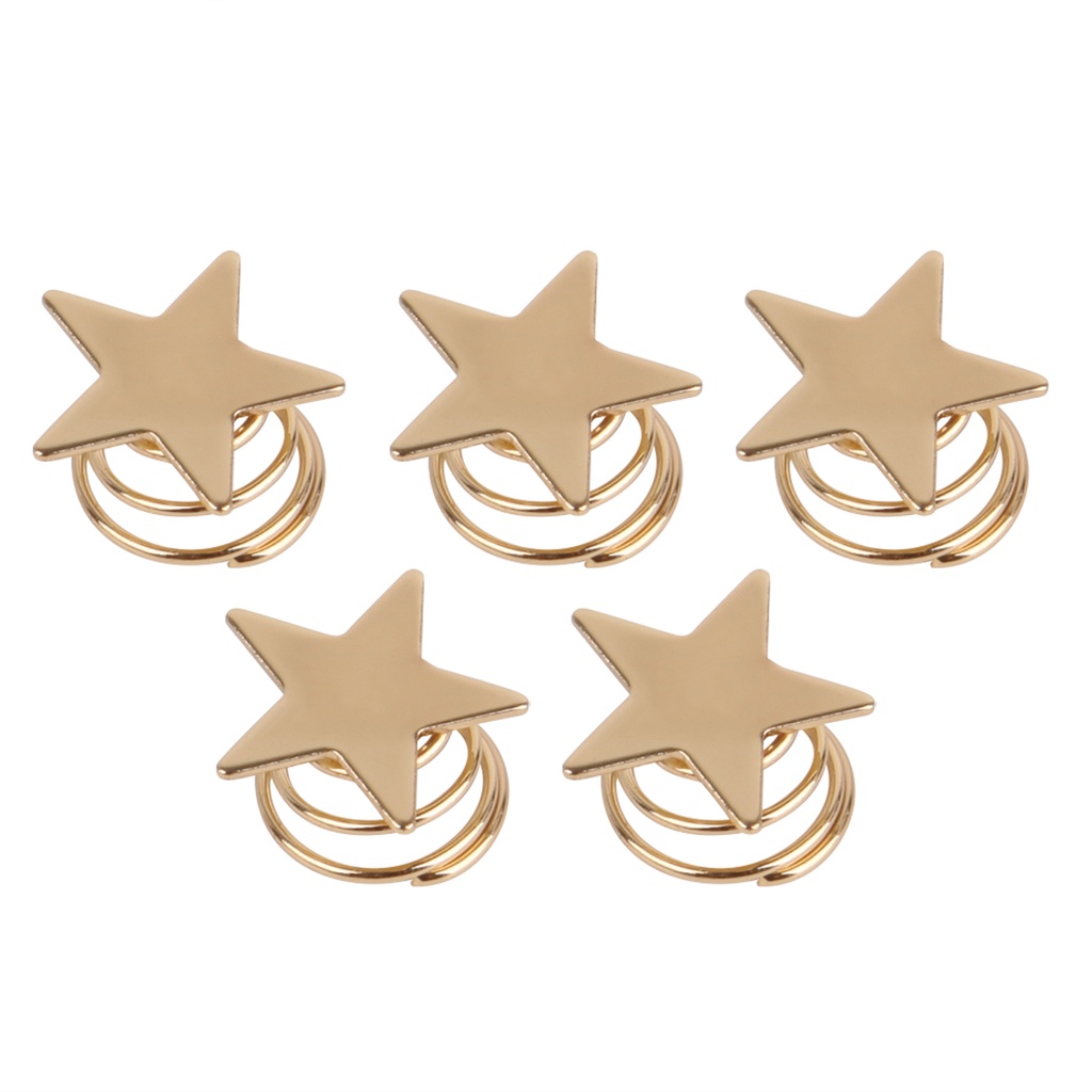 5Pcs Korean Fashion Mini Metal Spiral Star Hair Clips/Gold Vintage Alloy Twist Pins/Wedding Bridal Hair Comb Clip Accessories