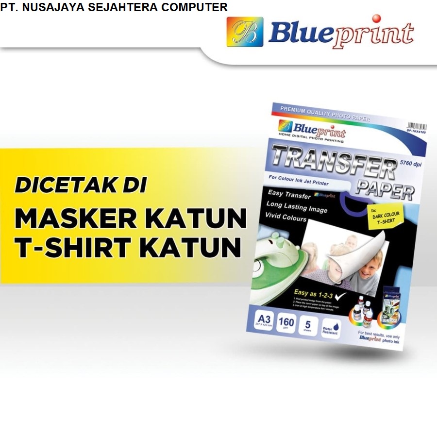 

Kertas Transfer / Transfer Paper Dark BLUEPRINT A3 160gsm - Tshirt Kat