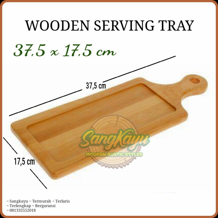 Nampan kayu jati mahoni Wood serving tray kayu nampan saji kayu - Kayu mahoni