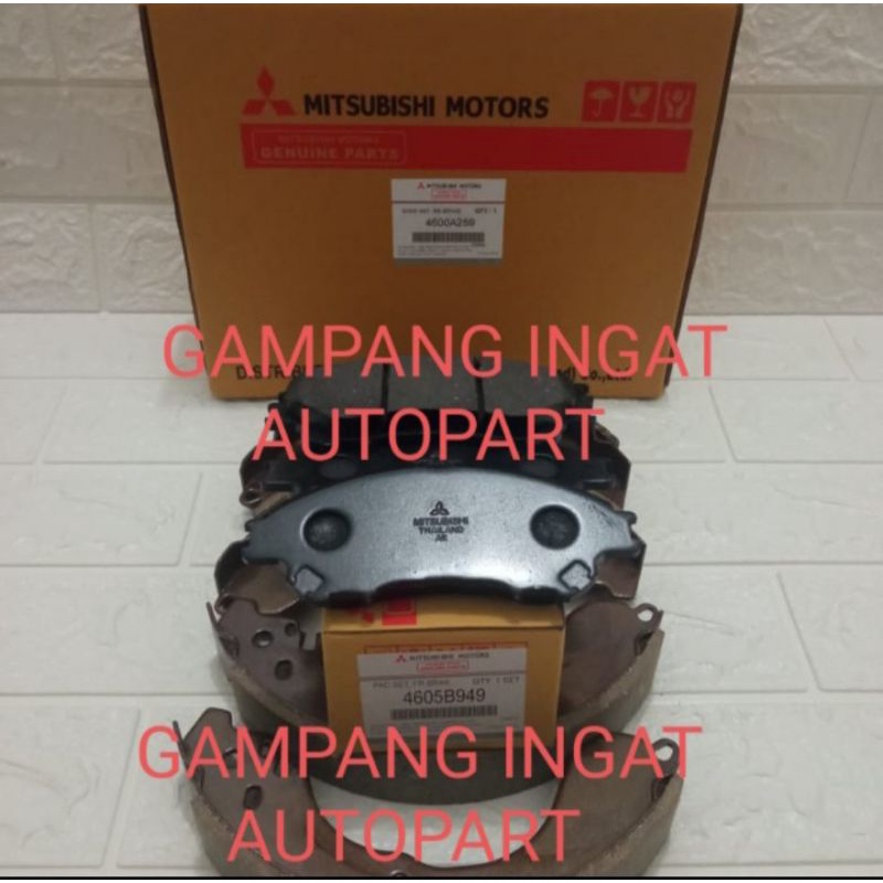 Brake Pad 1set Brake Shoe 1set Kampas Rem Depan Dan Belakang Mitsubishi Xpander OEM