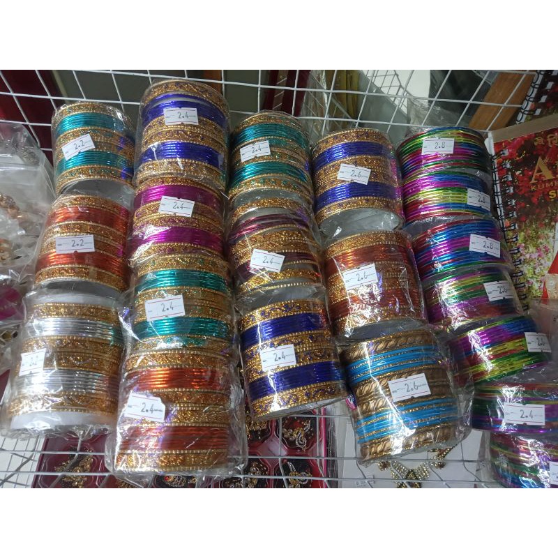 PROMO SELUSIN Gelang Chura Allu Gelang India Warna Warni