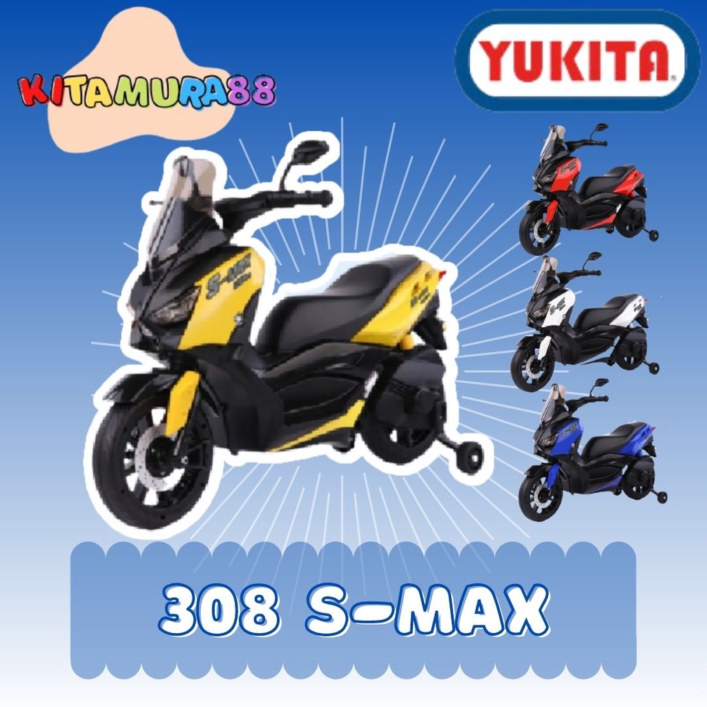 Mainan Anak - Motor Motoran Aki TERMURAH YUKITA 308 S-MAX PRO