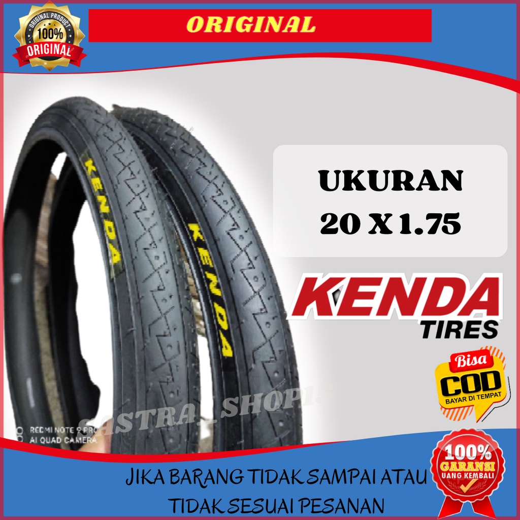 Ban Luar Sepeda 20 x 1.75 (406) Kenda Lipat Lipet BMX Mini Velo Minion