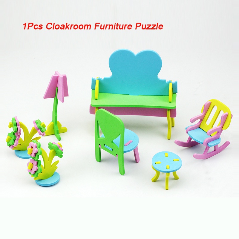 Mainan Puzzle 3D Handmade DIY Bahan EVA Untuk Anak Bermain Peran