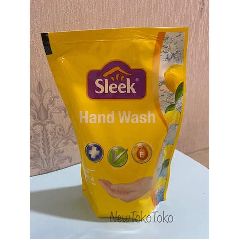 Sleek Hand Wash Anti Bacterial Lemon Pouch 400ml