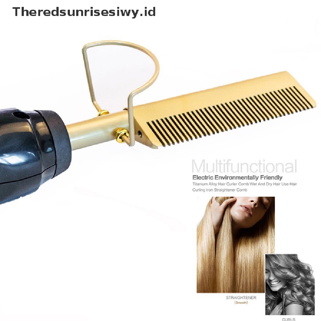 (Theredsunrisesiwy.Id) Catokan Pelurus / Pengeriting Rambut Elektrik 2 In 1