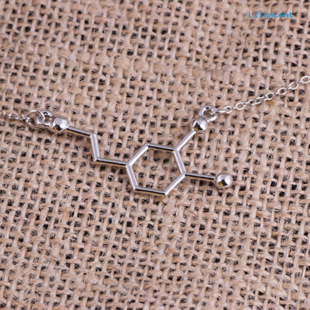 Kalung Dengan Liontin Molekul DNA Serotonin Dopamine Acetylcholine Biochemistry