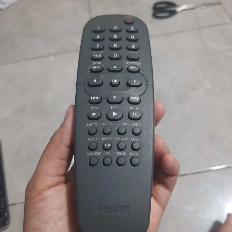 REMOTE REMOT DVD PHILIPS PLAYER ABU ABU ORIGINAL ASLI