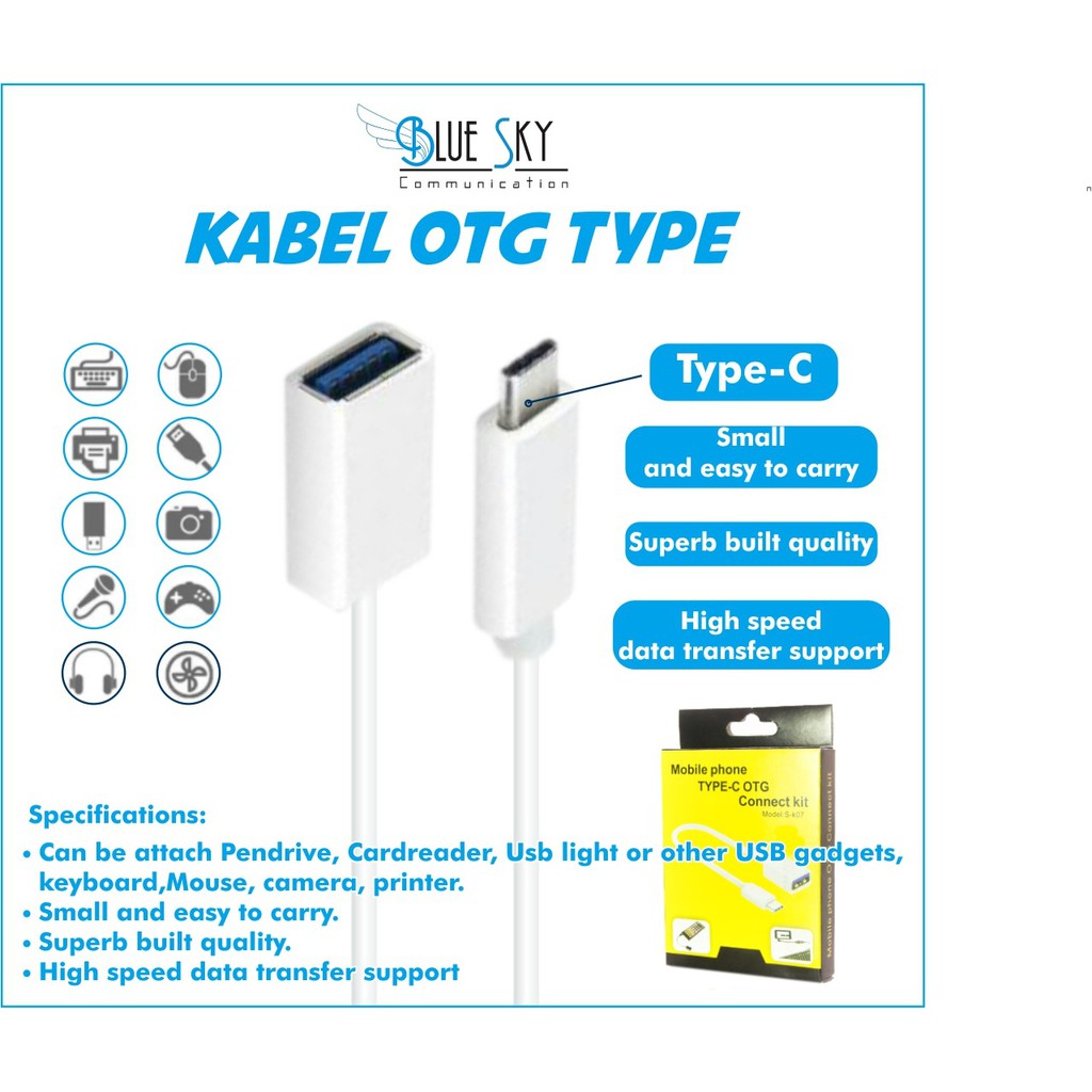 KABEL OTG TYPE C S-K07 ADAPTER TRASNFER DATA