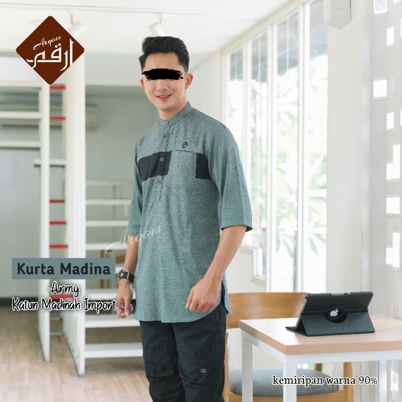 Arqom - Kurta Pakistan Pria Dewasa Baju Koko Muslim