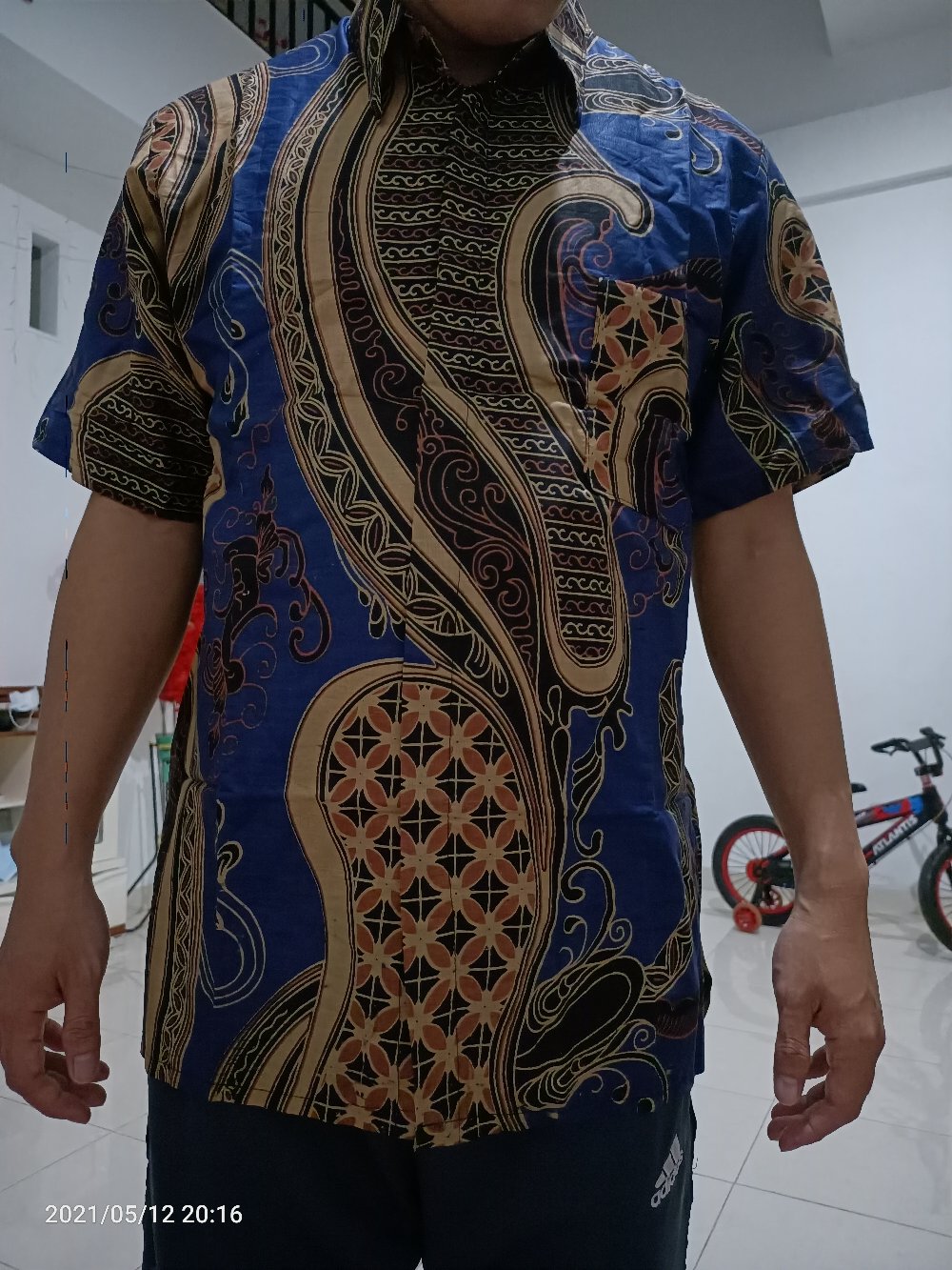 Kemeja Batik Pria Lengan Pendek Size M L Xl Katun Batik Halus Adem Serap Keringat Atasan Batik Pria