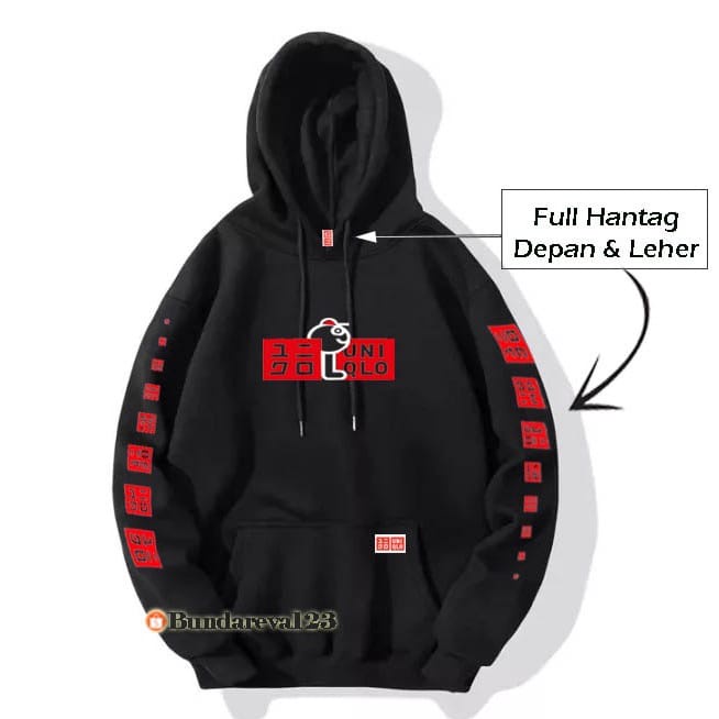Hoodie Uniqlo Branded / Sweater Hoodie Uniqlo Pria Wanita Fullprint Terbaru