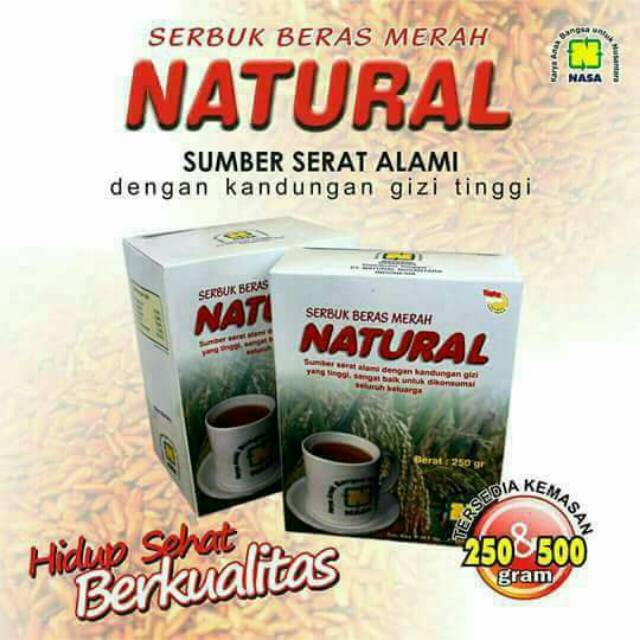 

serbuk beras merah natural