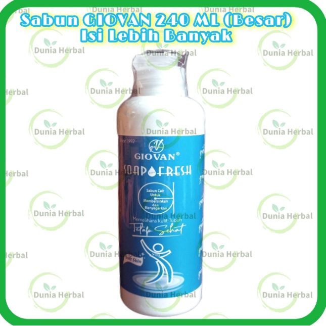 SABUN GIOVAN 240 ML - UKURAN LEBIH BESAR AMAN UNTUK BAYI & DEWASA
