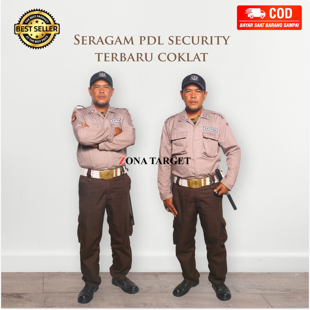 seragam security pdl coklat seragam satpam baru lengan panjang best bandung