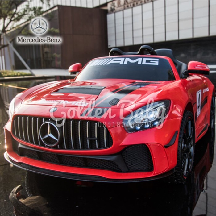 mobil mainan anak aki mercedes gt4 amg pliko lisensi