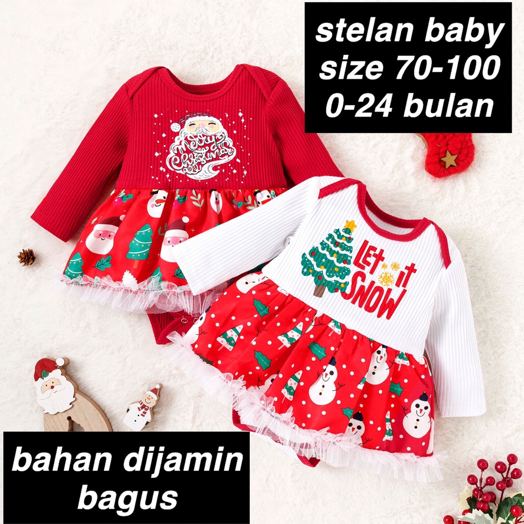 (LOLI-JKT) BD-107 SET BABY CRISMAST NATAL 2 WARNA 70-100