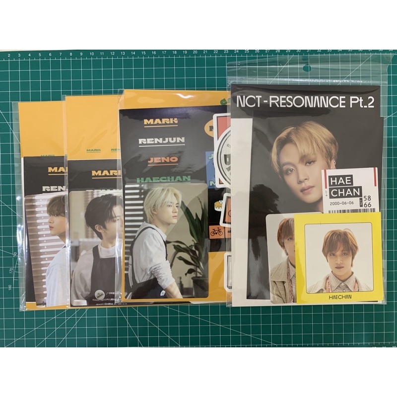 cafe 7dream luggage sticker set haechan jeno jaemin & pt2 photo sticker haechan
