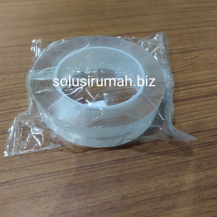 ISOLASI 30MM 3M DOUBLE BENING TRANSPARANT TAPE SIDE BENING BOLAK BALIK