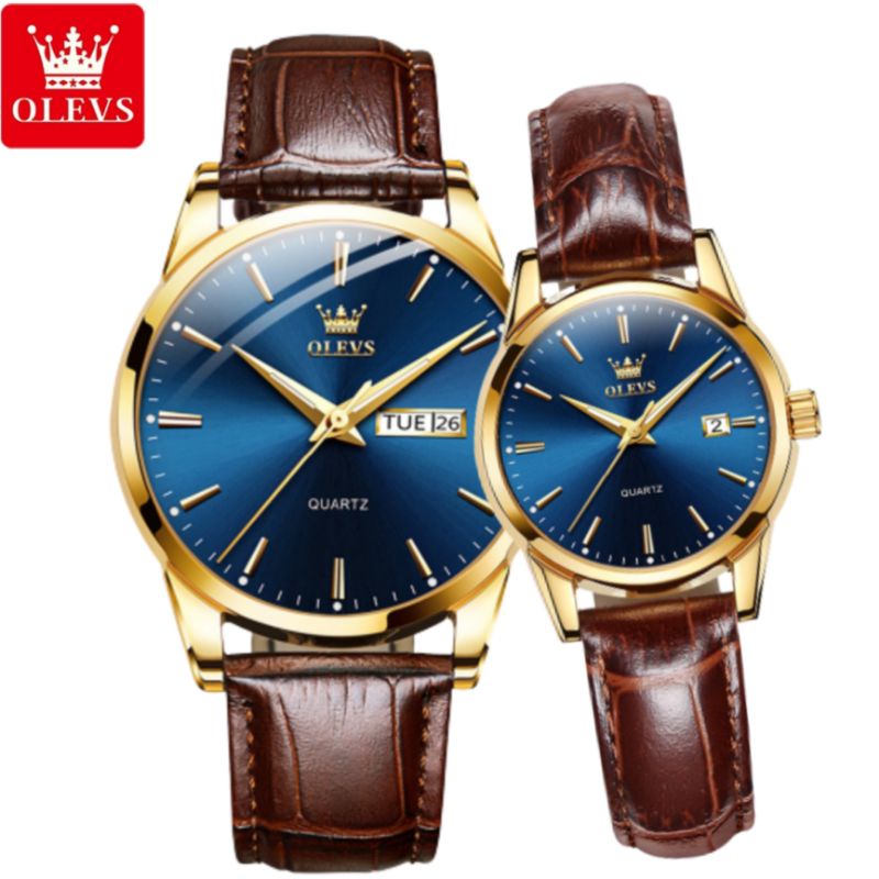 (COD) Jam Tangan Couple Olevs Original Elegan Import Mewah Tahan Air