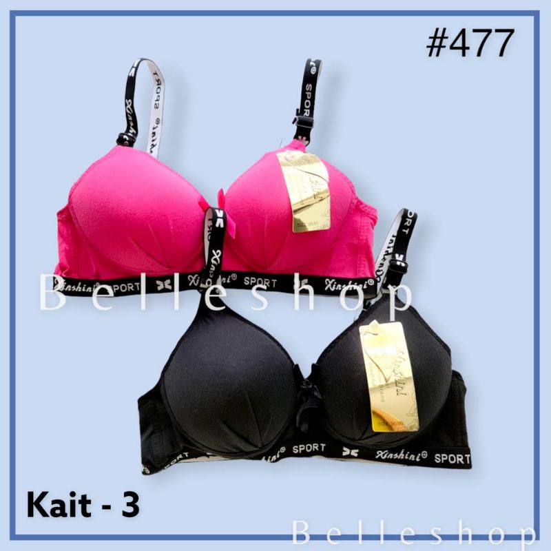 Bra Wanita #477  Halus / BH sport model tanpa kawat kait 3 Import