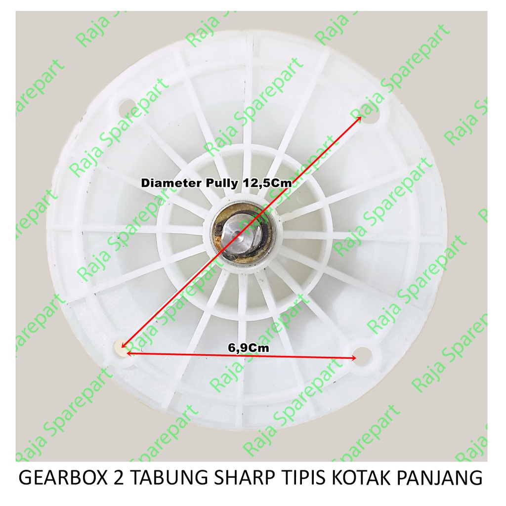 Gearbox Mesin Cuci 2 Tabung Sharp Tipis Kotak Panjang GB15 GHKJ