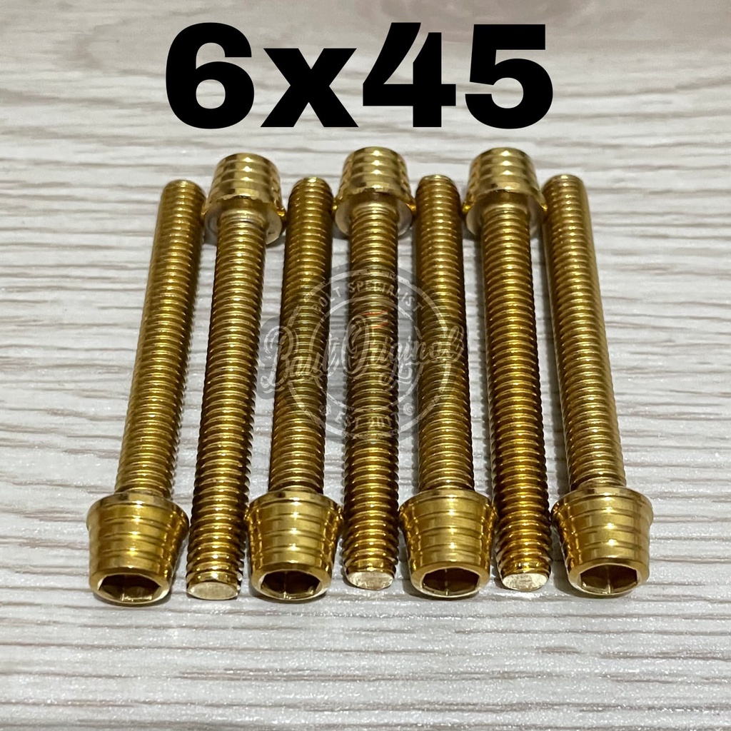 baut probolt kerucut 6x45 drat 10 panjang 4.5cm original heng thailand