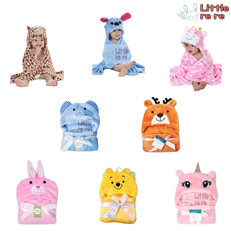 Selimut Bayi Topi Boneka 3D | Selimut Bayi Karakter Fleece