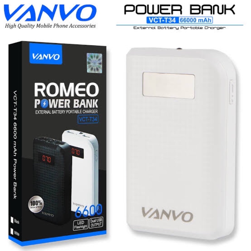 POWERBANK/PB/POWERBANK VANVO VCT-T34 6600MAH