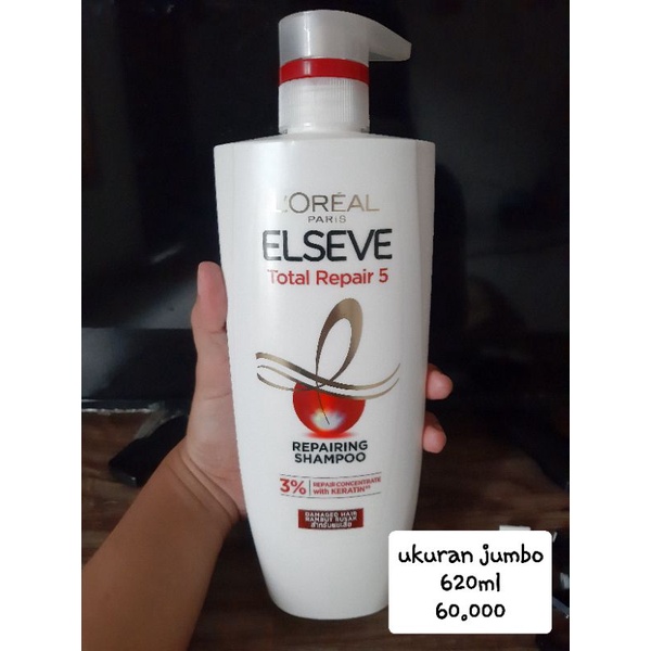 Jual LOREAL ELSEVE TOTAL REPAIRING SHAMPO JUMBO 620ML dan 450ml Shopee Indonesia