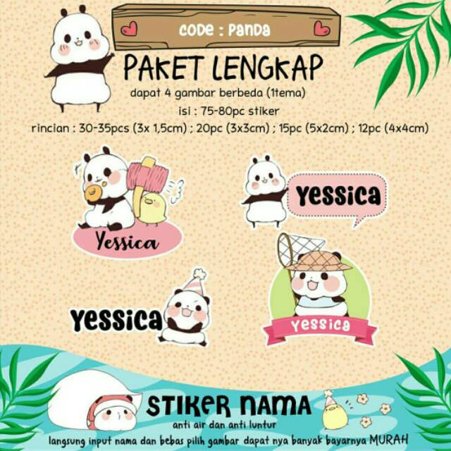 

STICKER NAMA KARAKTER